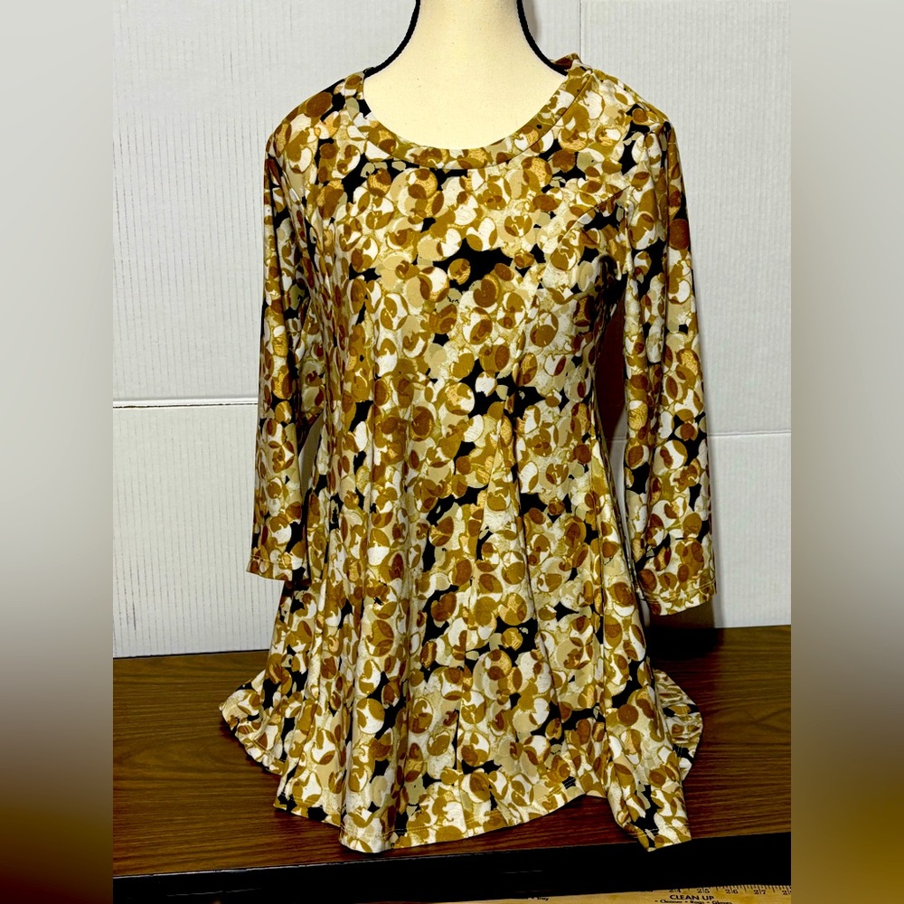 Attitudes by Renee XS Como jersey tunic three-quarter length sleeve 36”L 17”P2P